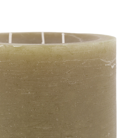 Pillar Candle Rustic Olive 150x150x150mm