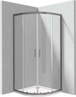 Kabina prysznicowa z brodzikiem półokrągła - 90x90 cm