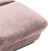 Szezlong Slinky – dusty rose welur, pikowania poziome ACTONA