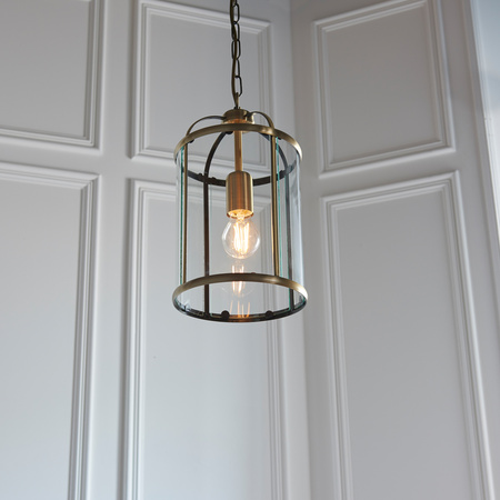 Lambeth Pendant Light Antique Brass