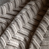 Herringbone Woven Knit Throw Natural 1300x1700mm