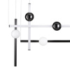 Lampa wisząca O-LINE L-4 LED czarny tytanowy połysk do jadalni