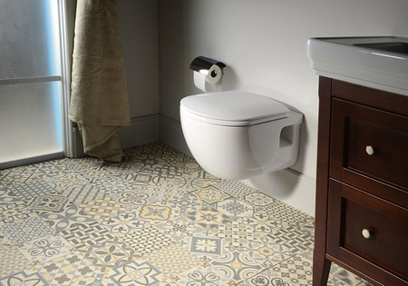 BRILLA CLEANWASH WC wiszące z funkcją bidetu, Rimless, 36,5x53cm, biały