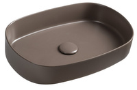 INFINITY OVAL umywalka ceramiczna nablatowa 55x36cm, brązowa