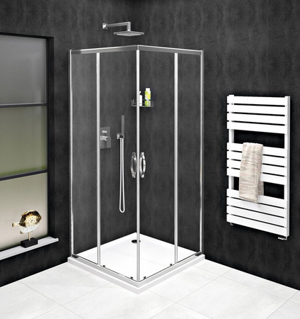 SIGMA SIMPLY kabina prysznicowa 800x800 mm, wejście z rogu, szkło czyste