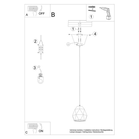 Lampa wisząca ceramiczna MINT