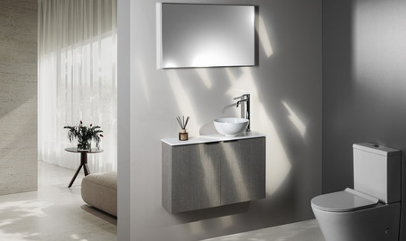 LATUS X szafka umywalkowa 39,4x50x22cm, dąb Mocca