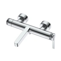 Bateria wannowa ścienna z przełącznikiem natrysku, chrom