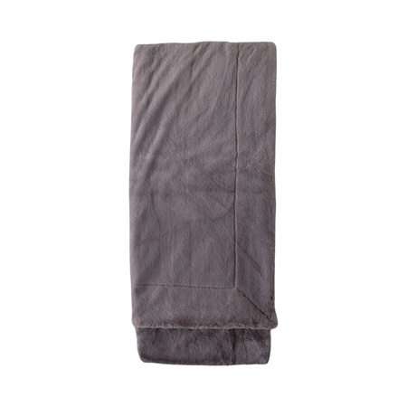 Faux Fur Throw Mid Grey 1400x2490mm