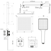 SMART SELECT zestaw prysznicowy podtynkowy z baterią termostatyczną, 2 wyjścia, przesuwny uchwyt prysznicowy, czarny mat