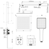 SMART SELECT zestaw prysznicowy podtynkowy z baterią termostatyczną, 2 wyjścia, przesuwny uchwyt prysznicowy, złoto mat