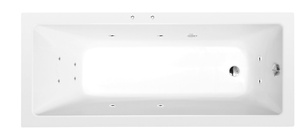 NOEMI wanna z hydromasażem, 160x70x39cm, Active Hydro, chrom