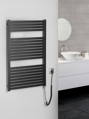 TONDI-E grzejnik elektryczny 600x970 mm, 400 W, czarny mat