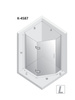 Kabina NESTA LIGHT GOLD 1D pięciokątna lewa Drzwi L 100x80x200 czyste 6mm Active Shield 2.0
