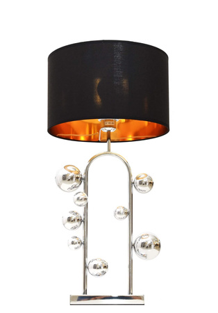 GLAMOUR LAMPA NOCNA CZARNO-CHROMOWANA SELARI