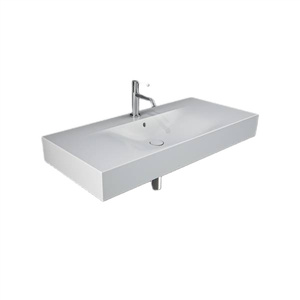 DES Umywalka podwiesz.nablat.101x46cm z otworem biały mat