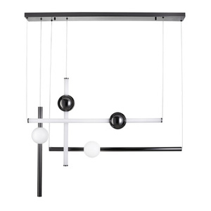 Lampa wisząca O-LINE L-4 LED czarny tytanowy połysk do jadalni