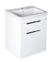 ELLA szafka umywalkowa 46,5x65x38,5cm, 2 szuflady, biała