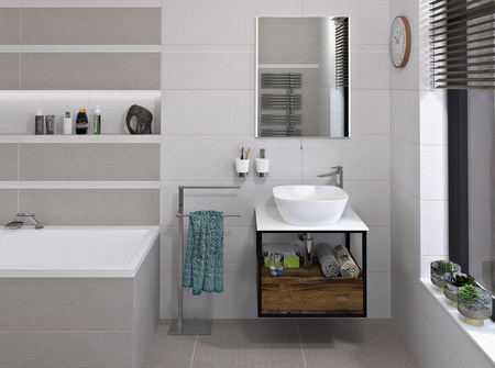 SKARA blat Rockstone 595x12x470 mm, biały mat