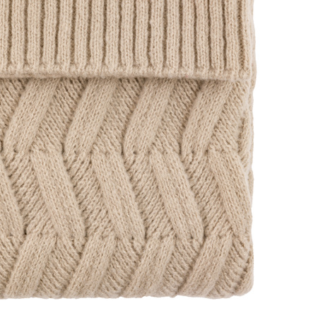 Herringbone Woven Knit Throw Natural 1300x1700mm
