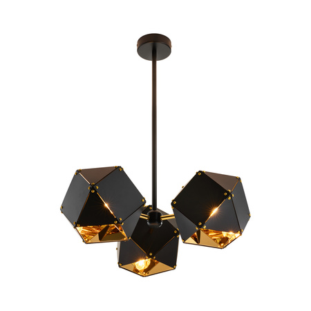 Lampa wisząca NEW GEOMETRY-3 czarno złota 45 cm