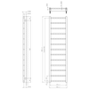 METRO LIGHT grzejnik 400x1500 mm, chrom