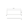 LOREA blat Rockstone 161x1,2x52,5cm, biały mat