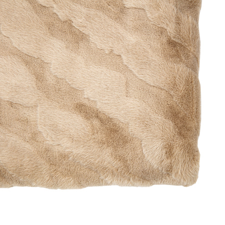 Chevron Rabbit Faux Fur Throw Mink 1300x1700mm