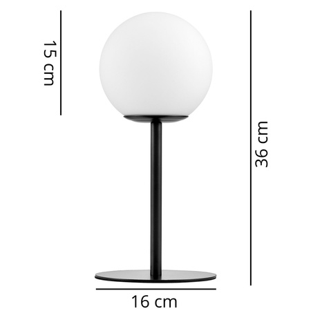 NOWOCZESNA LAMPA BIURKOWA CZARNA FREDICA SLIM