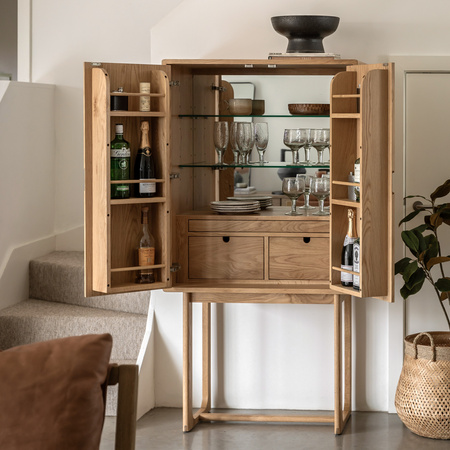Craft Cocktail Cabinet Natural 850x450x1600mm