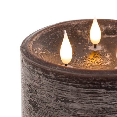 LED 3 Wick Candle Mocha 150x150x150mm