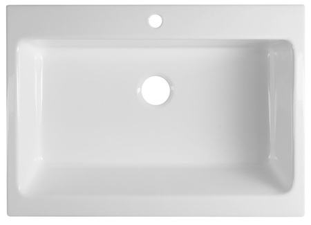 ARYA zlewozmywak ceramiczny otwór na baterię 86x62cm, biały