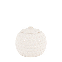 Alba Beaded Trinket Jar White 155x155x140mm