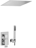 Zestaw natryskowy z deszczownicą sufitową 50x50cm-Paffoni/kolekcja Level