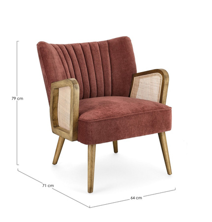Fotel BIZZOTTO VIRNA – ceglasty