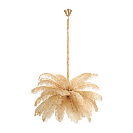 Lampa wisząca EMU 100 cm - pióra beżowe