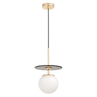 NOWOCZESNA LAMPA WISZĄCA CZARNO-ZŁOTA DALTONA W1