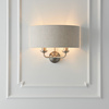Highclere 2 Wall Light Chrome & Natural