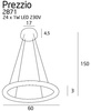 PREZZIO ROUND 2871 lampa wisząca