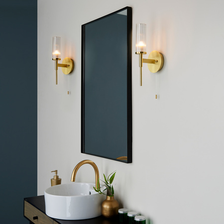 Talo Bathroom 1 Wall Light Brass