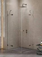 KABINA AVEXA GUNMETAL BRUSHED PROSTOKĄTNA  120x90x200 CZYSTE 6mm ACTIVE SHIELD