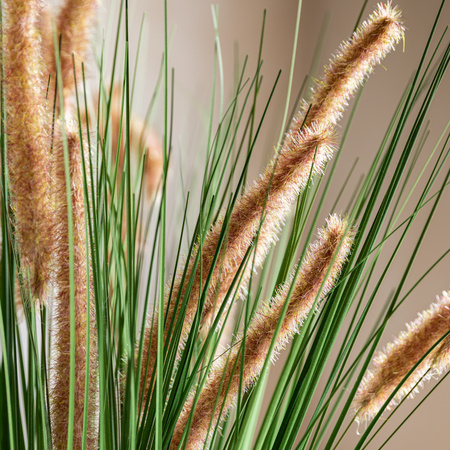 Faux Grass with Seed Heads Natural (12pk) 850mm