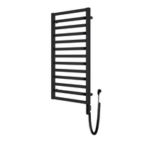 Instal Projekt Poppy Electro Grzejnik elektryczny  40x100 cm czarny mat/black mat PPYE-40/100C31+GH-03C2