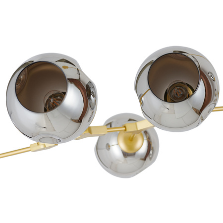 Lampa wisząca MODERN ORCHID-9 złoto szara 150 cm