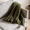 Teddy Fleece Throw Olive 1300x1800mm