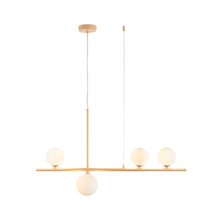 Lampa wisząca MODERNO  80 cm -kremowa z białymi kloszami