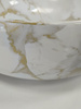 Vitruvit River ceramiczna umywalka nablatowa owalna 40,5 x 36,5 cm Calacatta Oro Marble (wyprzedaż ekspozycyjna)