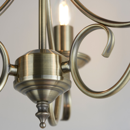 Bernice 3 Pendant Light Antique Brass