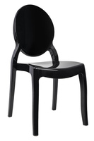 Krzesło ELIZABETH czarne - poliwęglan