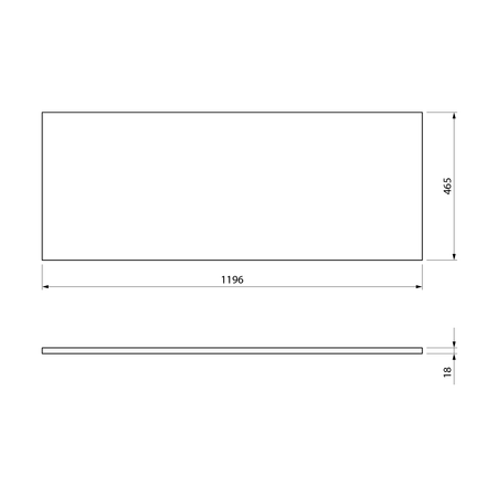 Blat DTDL 119,6x1,8x46,5cm, dąb cuneo